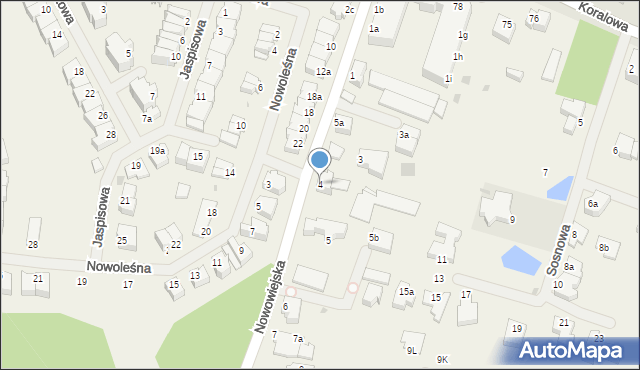 Bezrzecze, Nowowiejska, 4, mapa Bezrzecze