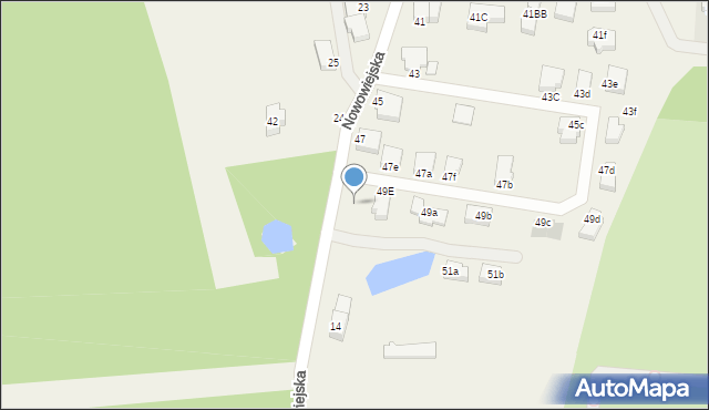 Bezrzecze, Nowowiejska, 49, mapa Bezrzecze