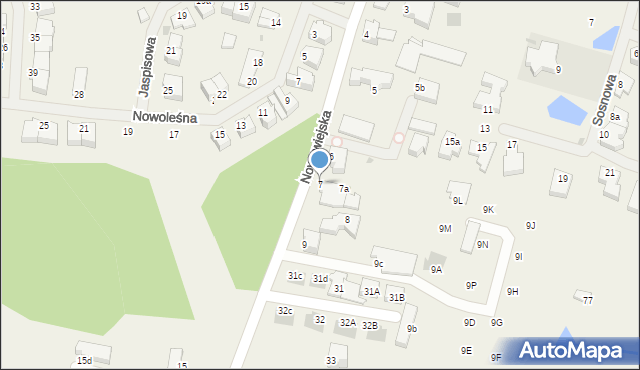 Bezrzecze, Nowowiejska, 7, mapa Bezrzecze