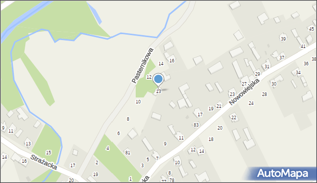 Biała Wielka, Nowowiejska, 13, mapa Biała Wielka