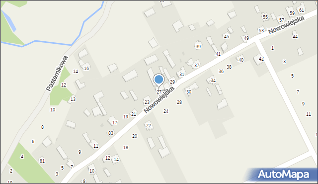 Biała Wielka, Nowowiejska, 27, mapa Biała Wielka
