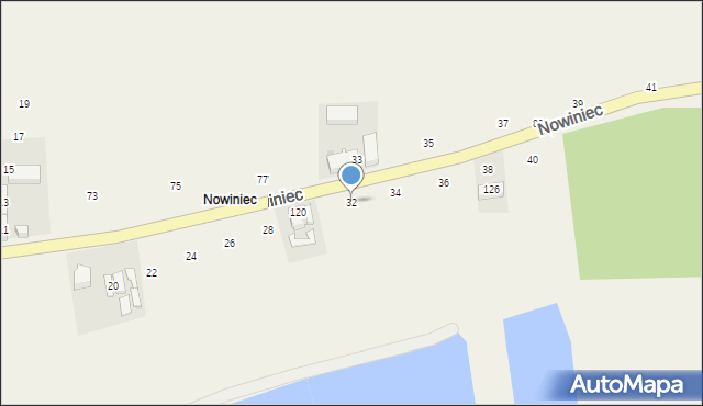 Białków, Nowiniec, 32, mapa Białków