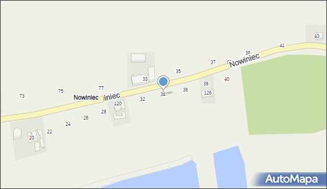 Białków, Nowiniec, 34, mapa Białków