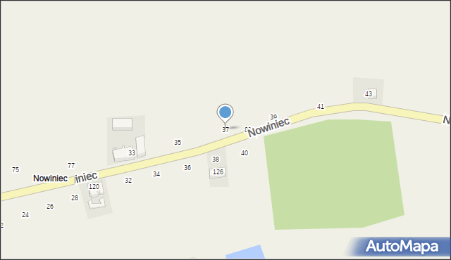 Białków, Nowiniec, 37, mapa Białków
