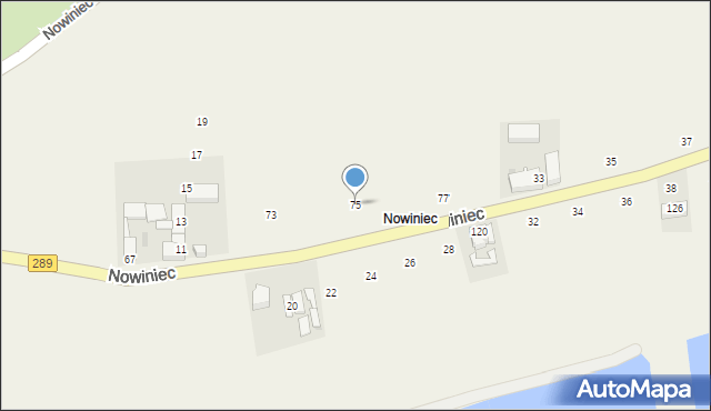 Białków, Nowiniec, 75, mapa Białków