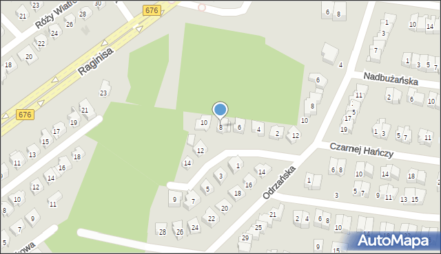 Białystok, Notecka, 8, mapa Białegostoku