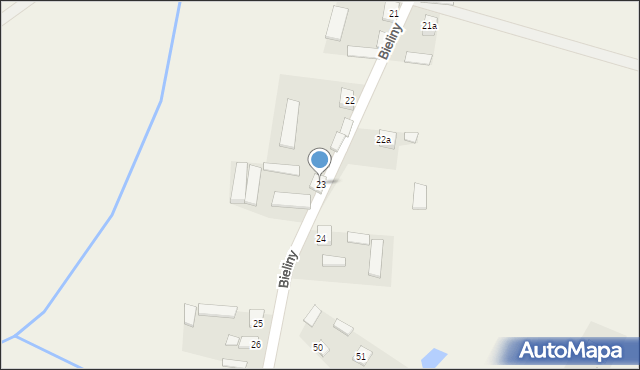 Bieliny, Nowe Bieliny, 23, mapa Bieliny