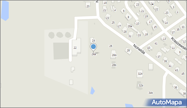 Bielsk Podlaski, Norwida Cypriana Kamila, 24a, mapa Bielsk Podlaski