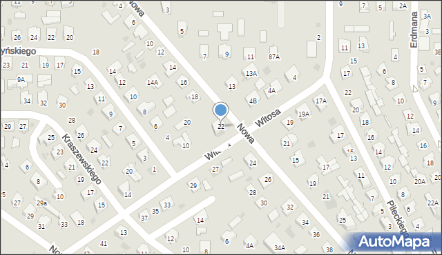 Bielsk Podlaski, Nowa, 22, mapa Bielsk Podlaski