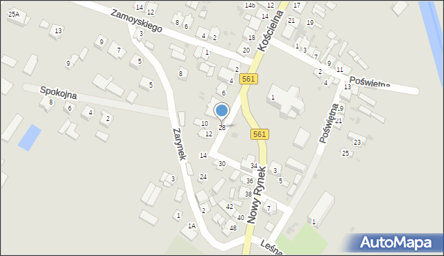 Bieżuń, Nowy Rynek, 28, mapa Bieżuń