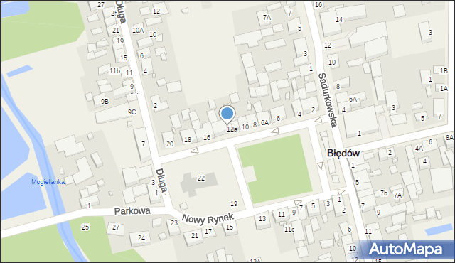 Błędów, Nowy Rynek, 14a, mapa Błędów