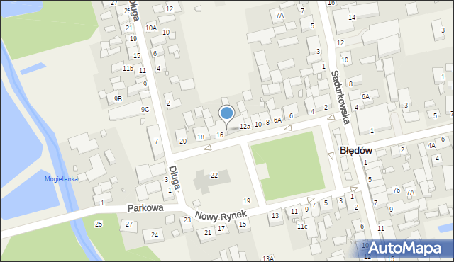 Błędów, Nowy Rynek, 16a, mapa Błędów