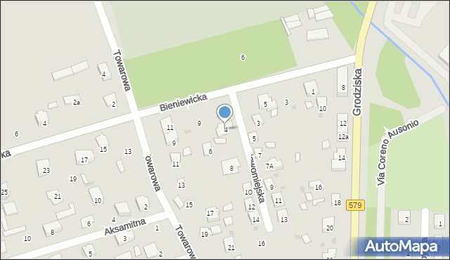 Błonie, Nowomiejska, 4, mapa Błonie