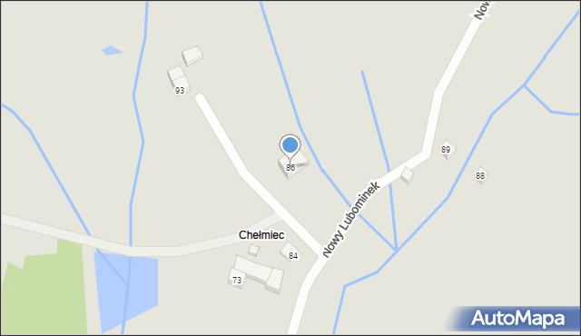 Boguszów-Gorce, Nowy Lubominek, 86, mapa Boguszów-Gorce