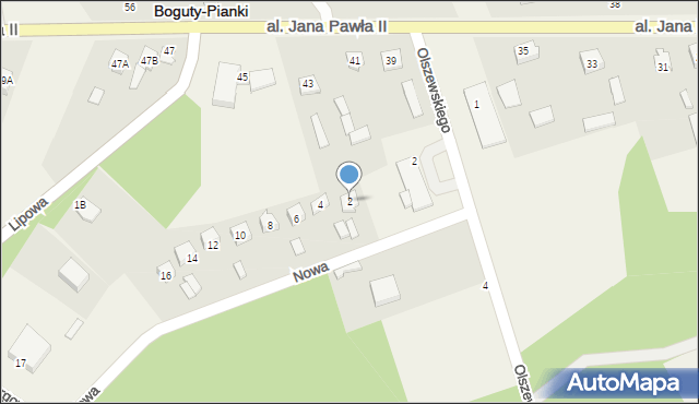 Boguty-Pianki, Nowa, 2, mapa Boguty-Pianki