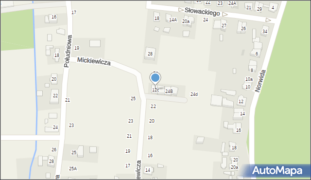 Bolechowo-Osiedle, Norwida Cypriana Kamila, 12c, mapa Bolechowo-Osiedle