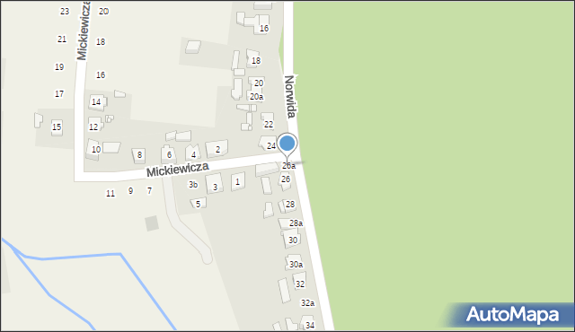 Bolechowo-Osiedle, Norwida Cypriana Kamila, 26a, mapa Bolechowo-Osiedle