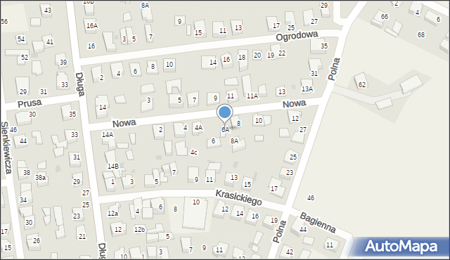 Bolszewo, Nowa, 6A, mapa Bolszewo