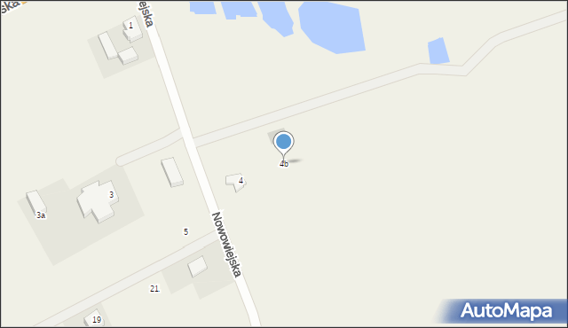 Borcz, Nowowiejska, 4b, mapa Borcz