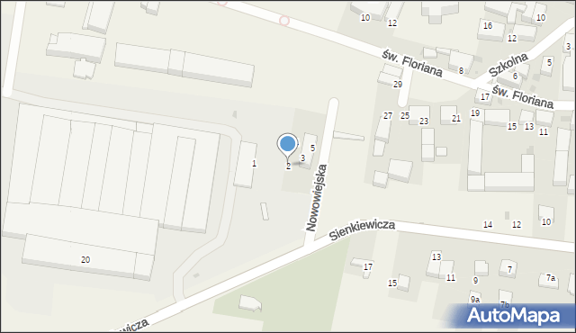 Borek Strzeliński, Nowowiejska, 2, mapa Borek Strzeliński