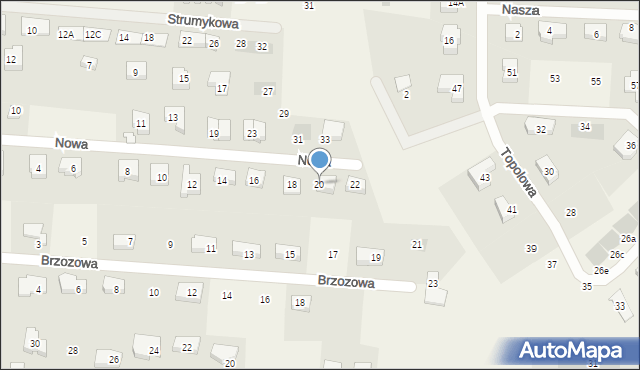 Borkowo, Nowa, 20, mapa Borkowo