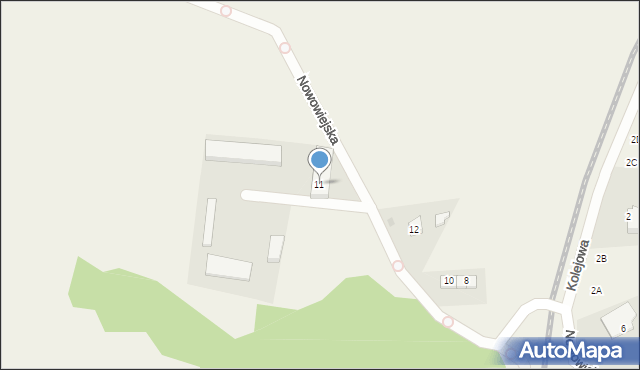 Borkowo, Nowowiejska, 11, mapa Borkowo