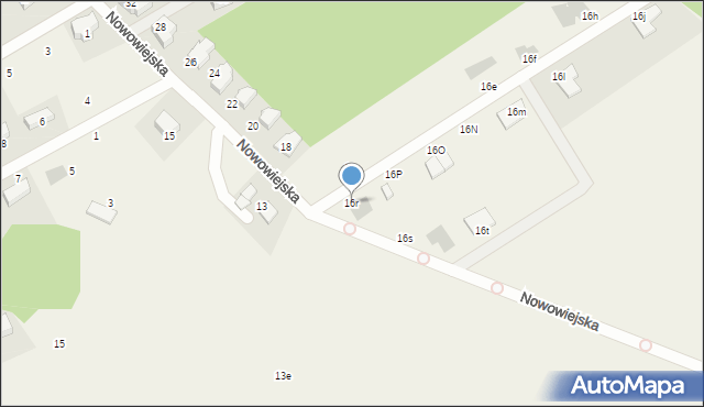 Borkowo, Nowowiejska, 16r, mapa Borkowo