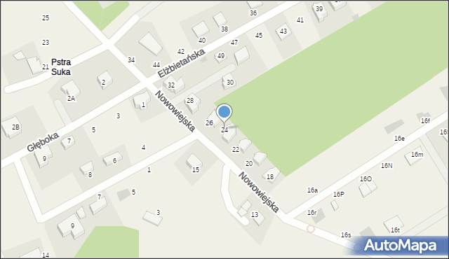 Borkowo, Nowowiejska, 24, mapa Borkowo