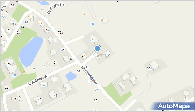 Borkowo, Nowowiejska, 38, mapa Borkowo