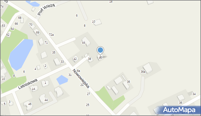 Borkowo, Nowowiejska, 40, mapa Borkowo