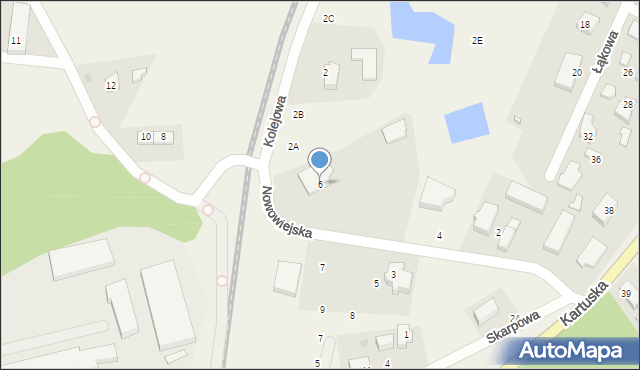 Borkowo, Nowowiejska, 6, mapa Borkowo