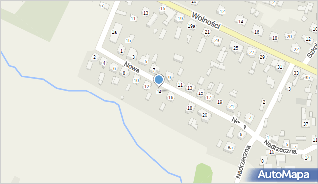 Boronów, Nowa, 14, mapa Boronów