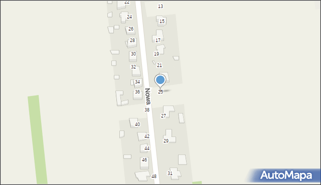 Borowe, Nowa, 25, mapa Borowe