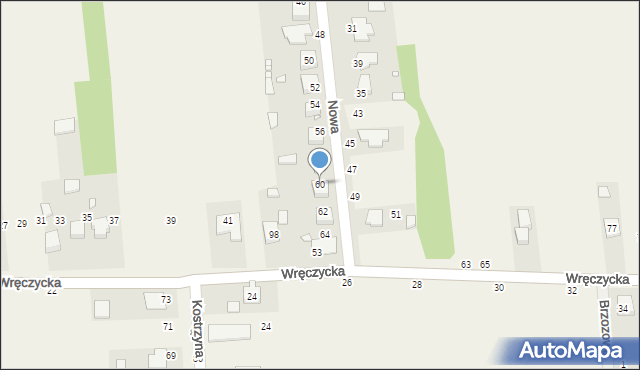 Borowe, Nowa, 60, mapa Borowe