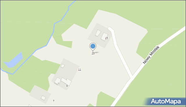 Bożenkowo, Nowy Mostek, 13, mapa Bożenkowo