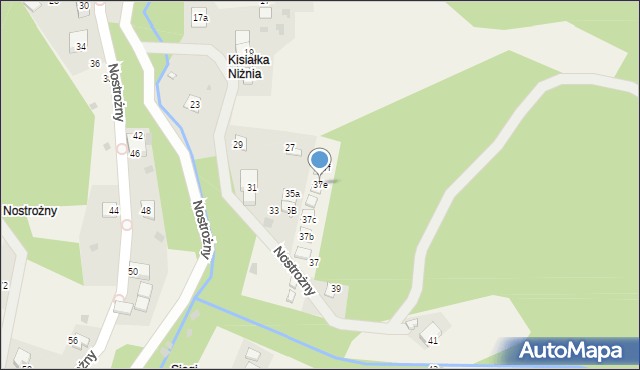Brenna, Nostrożny, 37e, mapa Brenna