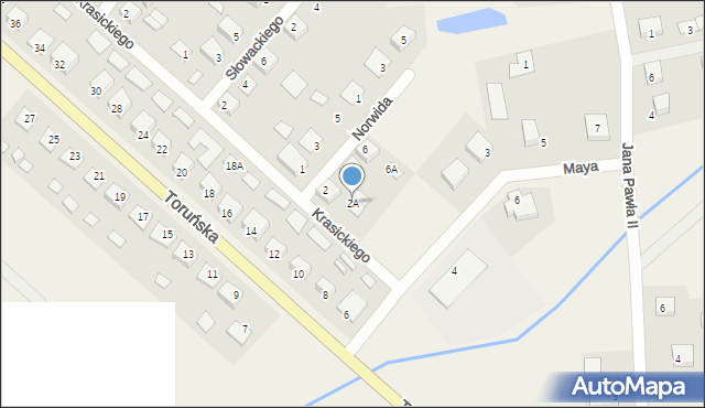 Brudzeń Duży, Norwida Cypriana Kamila, 2A, mapa Brudzeń Duży