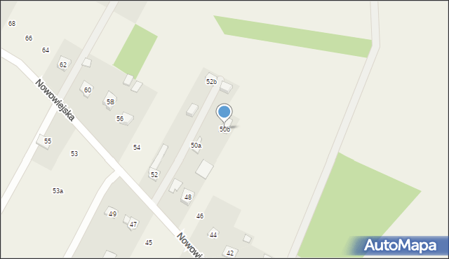 Brynica, Nowowiejska, 50b, mapa Brynica