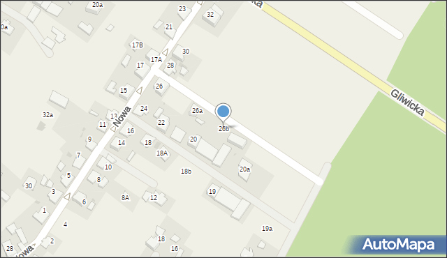 Brzeźce, Nowa, 26b, mapa Brzeźce