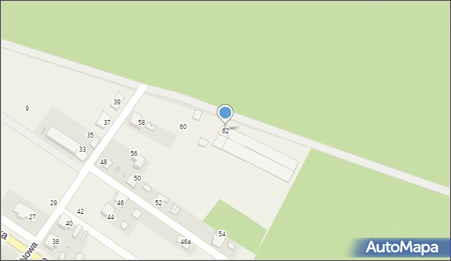 Brzeźce, Nowa, 62, mapa Brzeźce