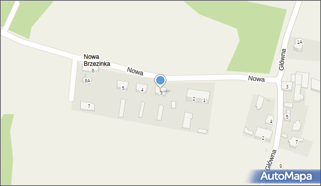 Brzezinka Średzka, Nowa, 3, mapa Brzezinka Średzka