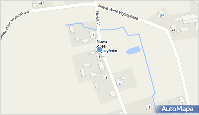 Bukowiec, Nowa Wieś Wyszyńska, 9, mapa Bukowiec