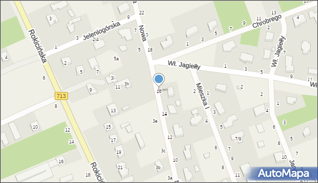 Bukowiec, Nowa, 16, mapa Bukowiec