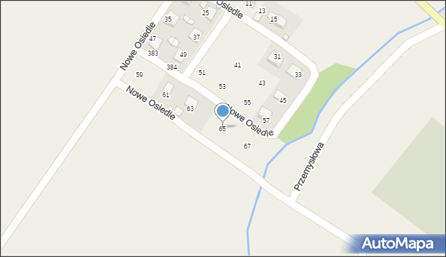 Bukowsko, Nowe Osiedle, 65, mapa Bukowsko