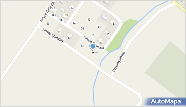 Bukowsko, Nowe Osiedle, 67, mapa Bukowsko