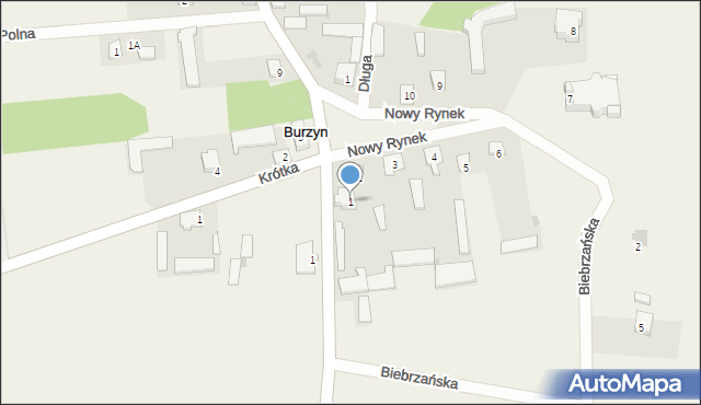 Burzyn, Nowy Rynek, 1, mapa Burzyn