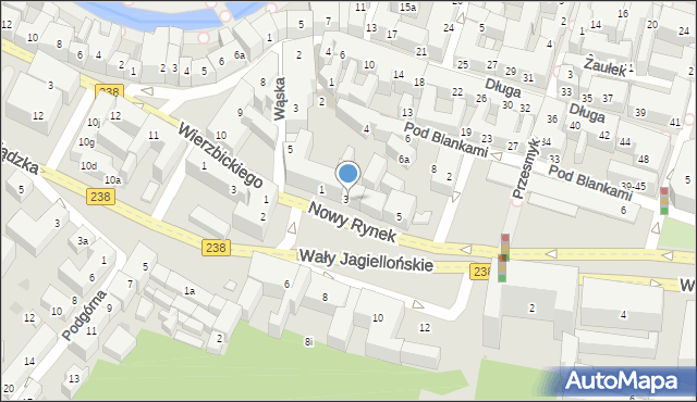 Bydgoszcz, Nowy Rynek, 3, mapa Bydgoszczy