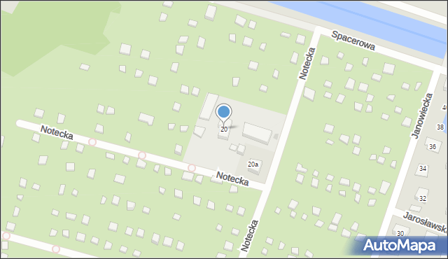 Bydgoszcz, Notecka, 20, mapa Bydgoszczy