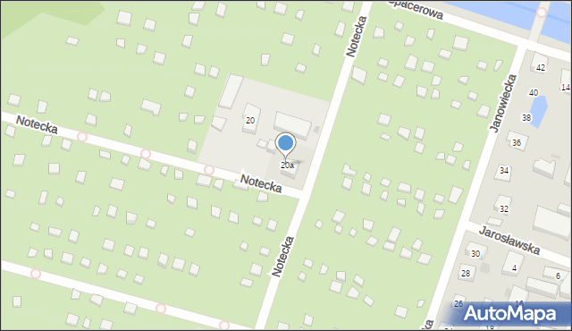 Bydgoszcz, Notecka, 20a, mapa Bydgoszczy