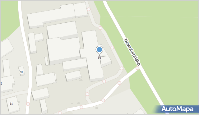 Bydgoszcz, Nowotoruńska, 56, mapa Bydgoszczy